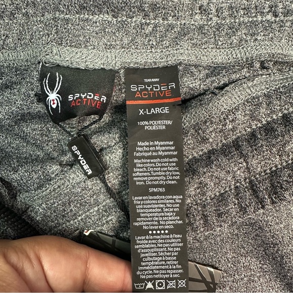 Spyder Active Men’s Gray Athletic Joggers with Zipper Details Size XL - Picture 5 of 7